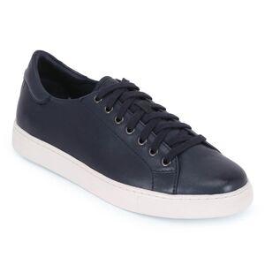 MS Trask Mens Alder Sheepskin Leather Lace Up Sneaker Shoes Navy Blue Size 10 M